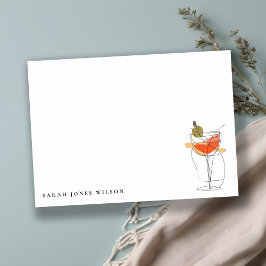 Skål för Kärlek Modern Cocktail Vin Möhippa Anteckningskort