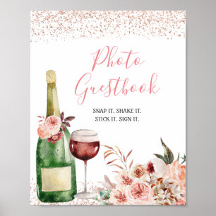 Skål för Kärlek Rosa Möhippa Photo Guestbook Poster