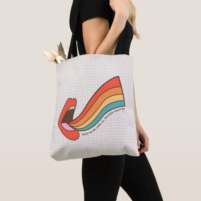 Skål för Lord Retro Christian Shopping Tygkasse (Närbild)