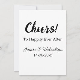 Skål för lyckligt ände tillägg par namn datum  inbjudningar