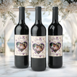 Skål för många år tillsammans | Fotomall Vinflaska Etikett