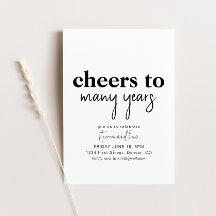 Skål för Många Års Jubileum Fest Inbjudan