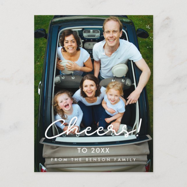 Skål för minimalistisk Helgdag Vykort (Framsida)