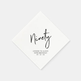 Skål för moderna vuxna 90-års födelsedagsfirande pappersservett