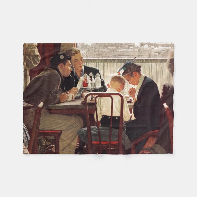 Skål för Norman Rockwell Fleecefilt (Framsidan (Horisontell))
