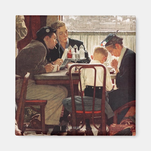 Skål för Norman Rockwell Magnet (Framsidan)