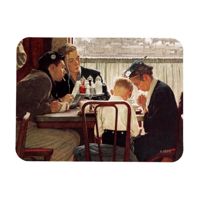Skål för Norman Rockwell Magnet (Horisontell)