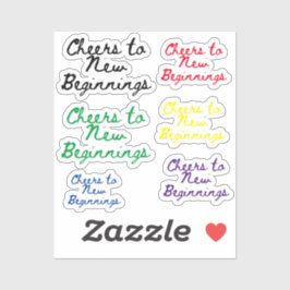 Skål för nya början klistermärken