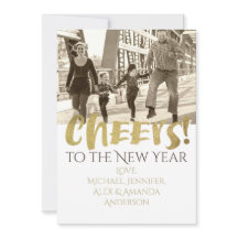 Skål för nyårsafton Guld & White