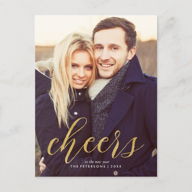 Skål för nyårsafton, Helgdag Helg Vykort (Framsida)