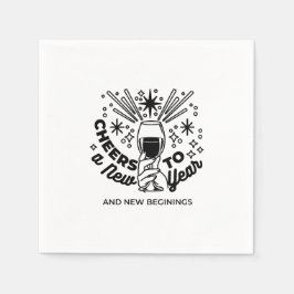 Skål för nyårskonstruktion i Firande Pappersservett