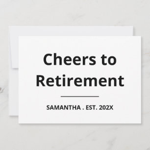 Skål för pensionen Roligt pensionskort Kort