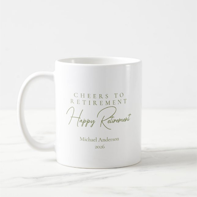 Skål för pensionspresent kaffemugg (Vänster)