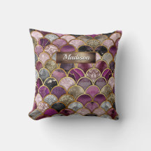 Skal för rosa lila guld sjöjungfru