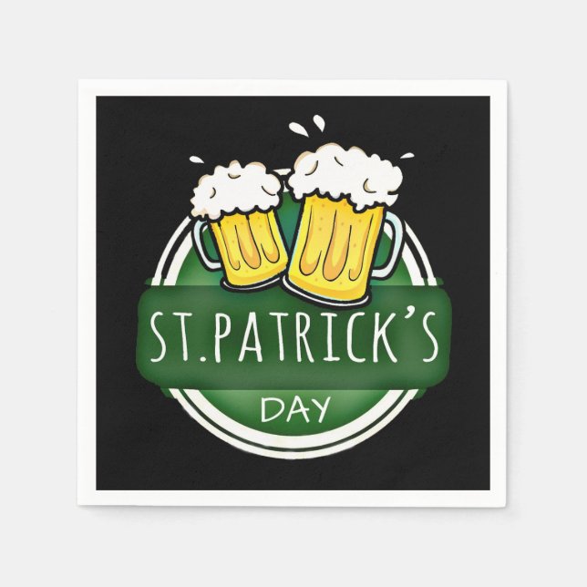 Skål för St patrick's day Beer Mugg Pappersservett (Framsidan)
