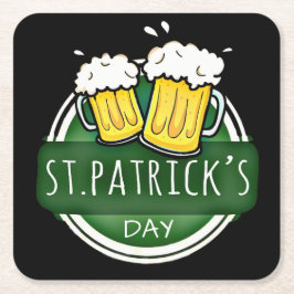 Skål för St patrick's day Underlägg Papper Kvadrat