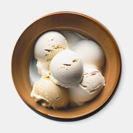Skål för Vanilla Ice Cream Food Magnet