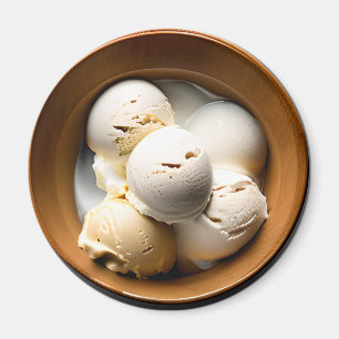 Skål för Vanilla Ice Cream Food Magnet
