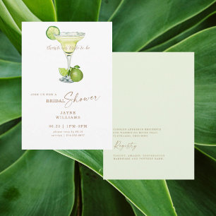 Skål för vår blivande brud Margarita Bridal Shower Inbjudningar