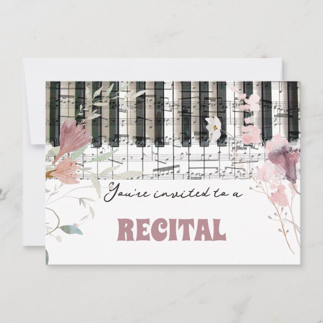 Skäl för vildblommor inbjudningar (Framsida)