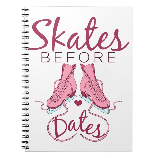 Skal före Data Cute Figur Skating Ice-Skaterna Anteckningsbok (Framsidan)