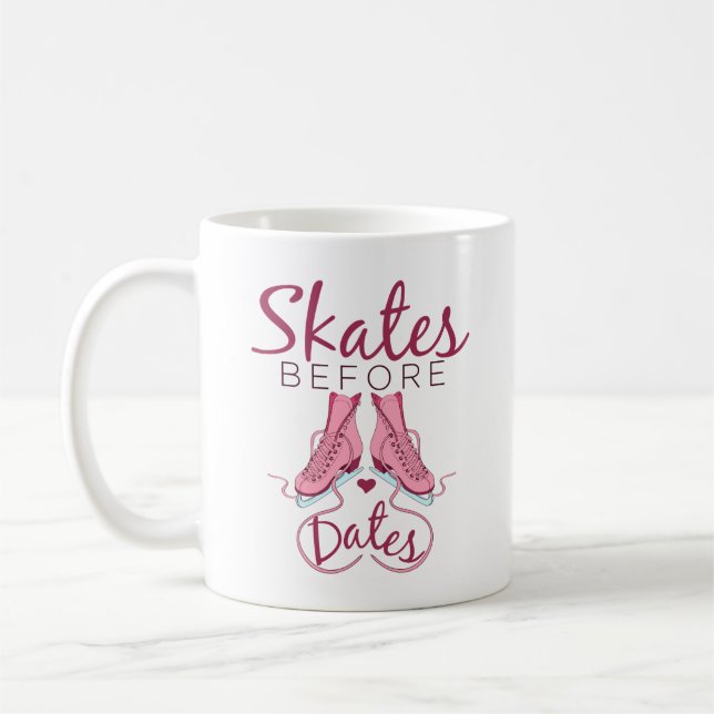 Skal före Data Cute Figur Skating Ice-Skaterna Kaffemugg (Vänster)