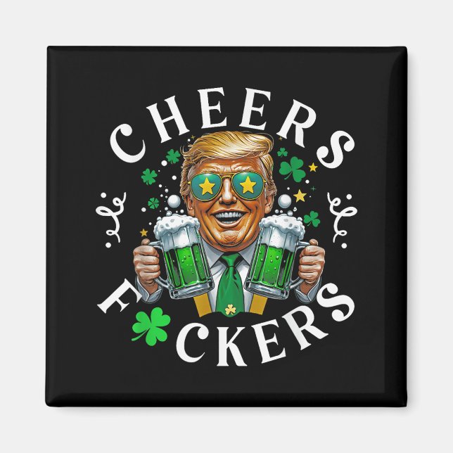 Skål Förfäder St Patricks Day Roligt Öldrickande  Magnet (Framsidan)