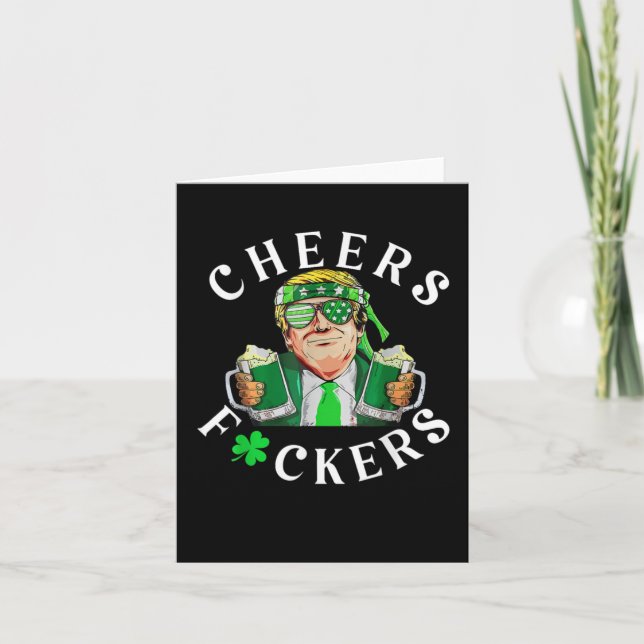 Skål Förfäder St Patrick's Day Rollig Öl Drickande Kort (Framsida)