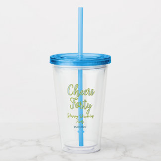 skål fyrtio namn grön blå pastell födelsedag elega take away mugg