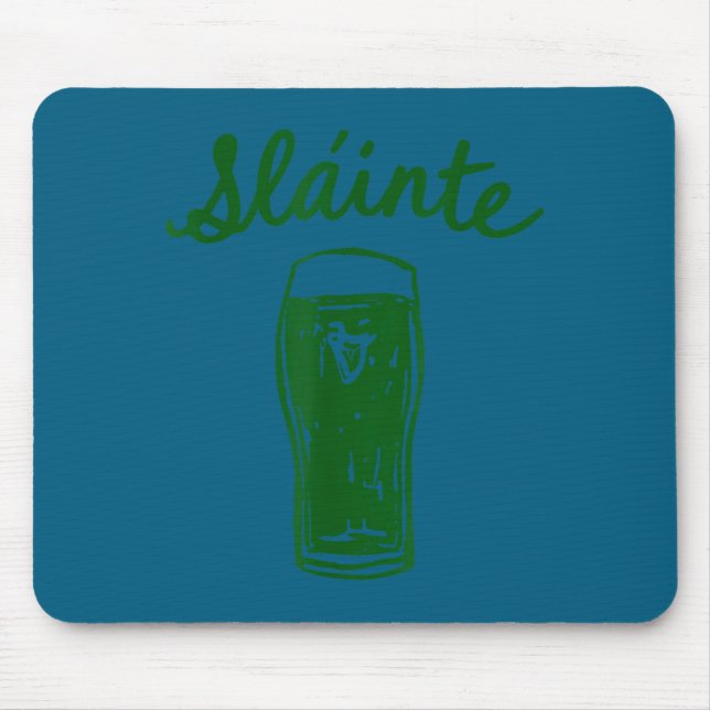 Skål gaelisk brödscript irländsk pub skål  musmatta (Framsidan)
