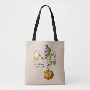 Skål Ghouls Halloween Bus eller Buse Tygkasse