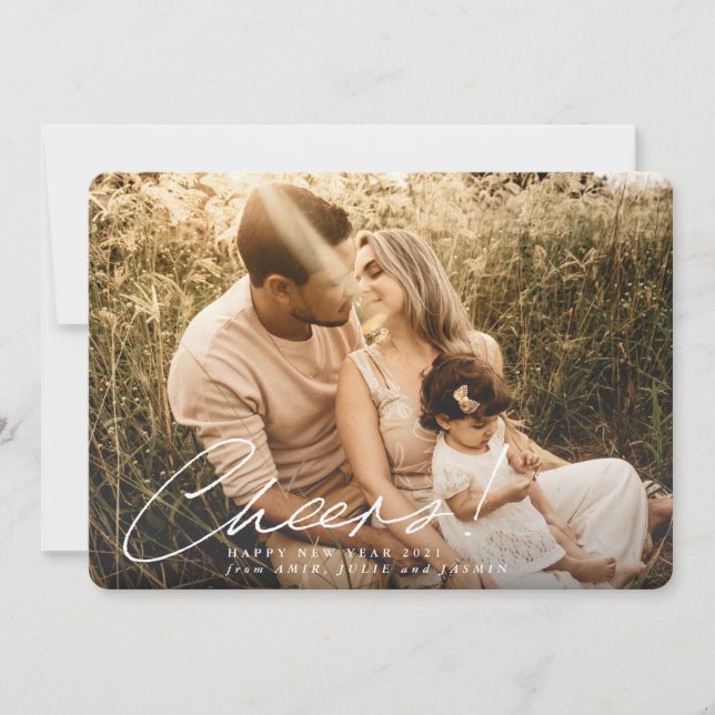 Skål! Gott nytt år Photo Julkort (Framsida)