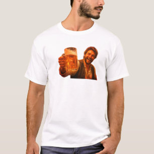 Skål Gott Öl Goda Tider Bra Vänner på Vit T Shirt