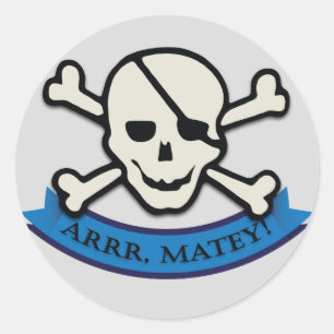 Skal - Grått Classic Round Sticker, Glossy Runt Klistermärke