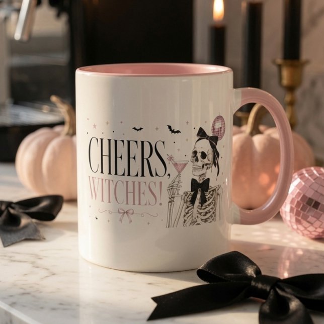 Skål Häxor Skelett Halloween  Mugg (Skapare uppladdad)