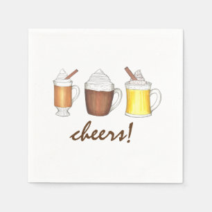 Skål! Hett Winter Drinks Festive Julfest Pappersservett