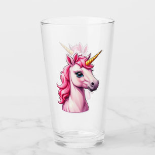 Skål i glas med rosa enhörningsfantasi
