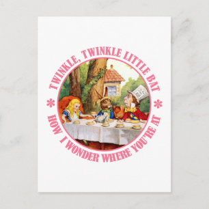 Skäl i Mad Hatters Tea Party Vykort