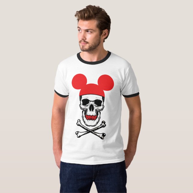 Skal i Tecknad Mouse-Ear Hat med X-Bone T Shirt (Hel framsida)