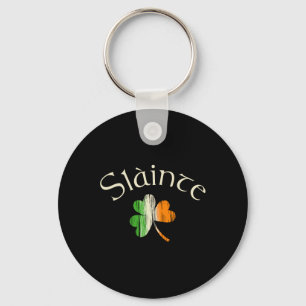 Skål irländska Shamrock Flagga Irland St Patricks Nyckelring