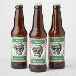 Skal jul ölflaska etikett