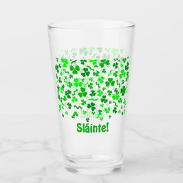 Skål Lucky Irish Shamrocks Personlig Pint Glaskopp