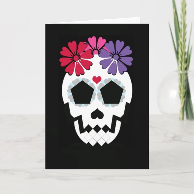 Skal med blomstergratulationskort kort (Framsida)