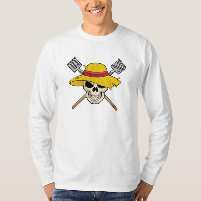 Skal med Hat som Farmer med kummel T Shirt (Framsida)