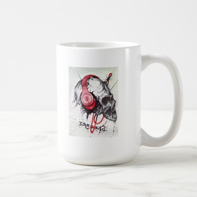 Skal med hörlurarnas design kaffemugg (Höger)