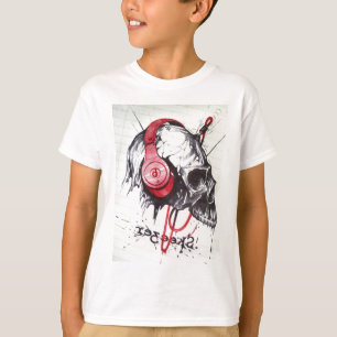 Skal med hörlurarnas design t-shirt