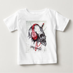 Skal med hörlurarnas design tee shirt