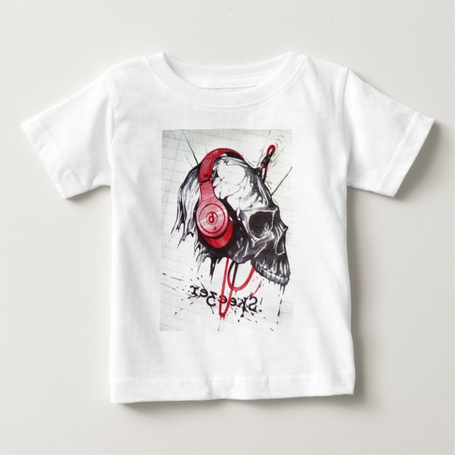 Skal med hörlurarnas design tee shirt (Framsida)