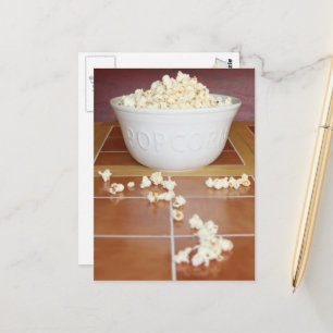 Skål med popcorn vykort