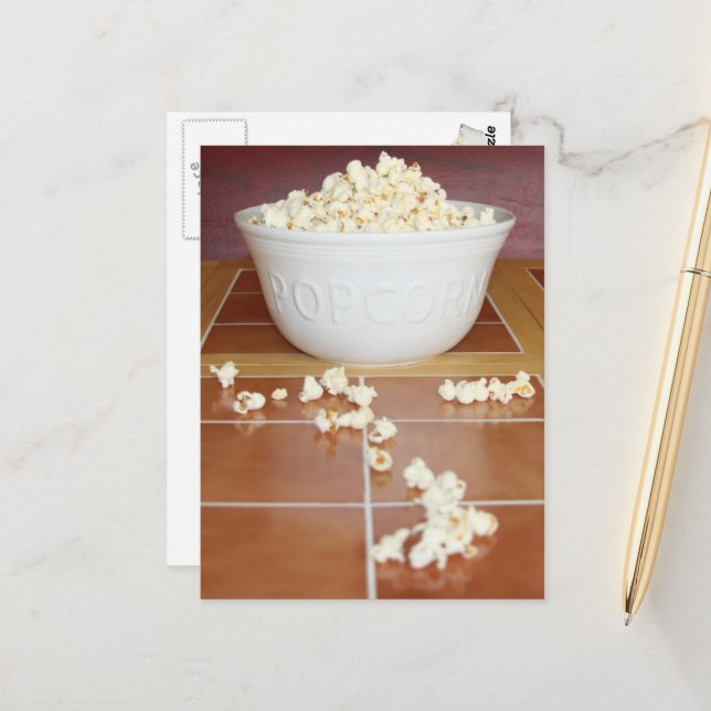 Skål med popcorn vykort (Fram/Back In Situ)